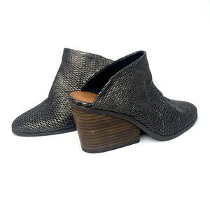 Lucky Brand Larrson Metallic Leather Mesh Wedge Mule Size 7M